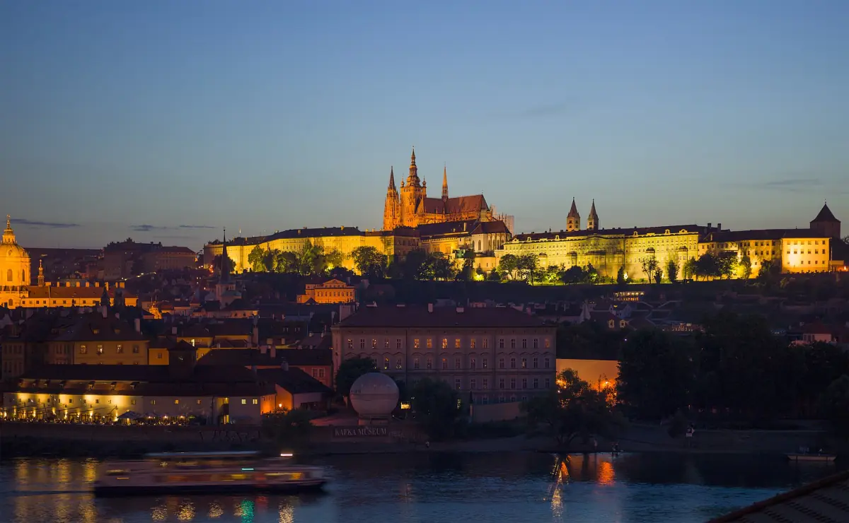 Prague Castle at dusk