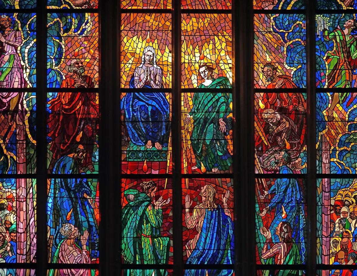 Stained glass in St Vitus Cathedral