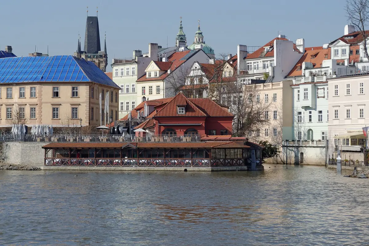 A river boat on the Vltava